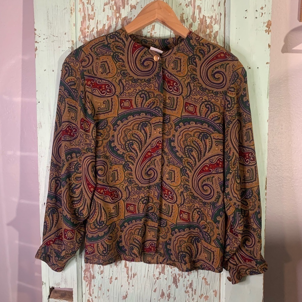 Women’s JG Hook long sleeve paisley blouse
